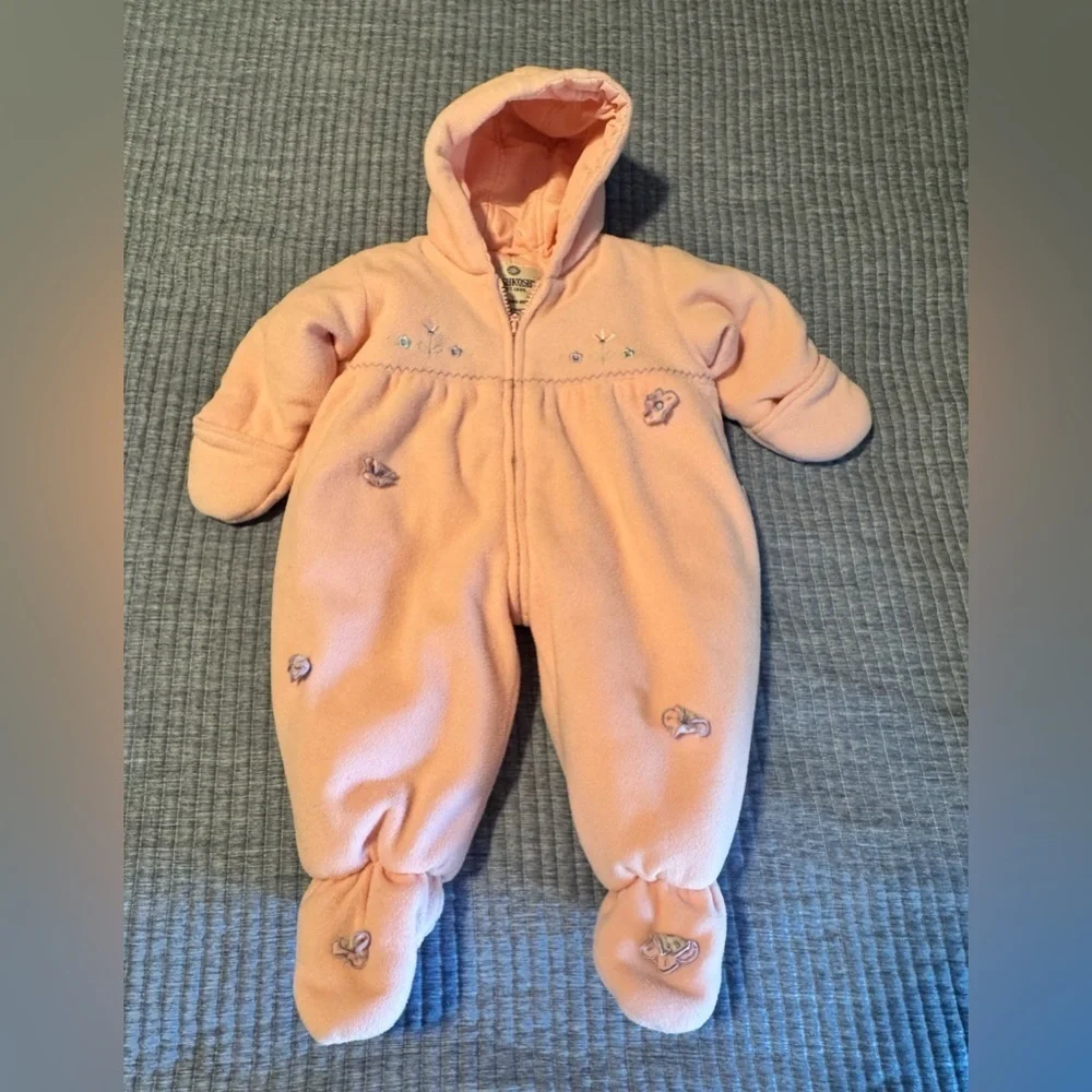 OshKosh B'gosh Pink Embroidered Footie girl